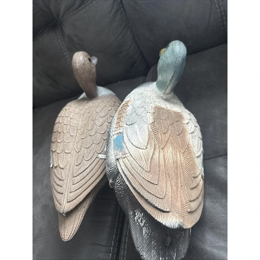 Pair Of‎ Plastic Mallard Duck Decoys One Is Marked Flambeau